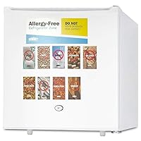 Summit Appliance AZAR2W Compact All-Refrigerator in White, Designed to Serve as an Allergy-free Storage Zone, Auto Defrost, Adjustable Thermostat, Front Lock and a Set of Allergy Warning Wagnets
