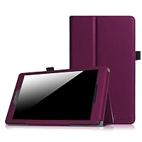 Fintie EKAB002AD-US Folio Case for Fire HD 8 (2015 Model 5th Gen Only), Slim Fit Premium Vegan Leather Standing Cover with Auto On/Off, Purple