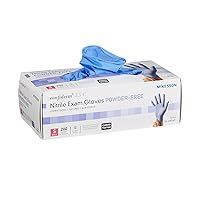 McKesson Confiderm 3.5C Nitrile Exam Gloves, Non-Sterile, Powder-Free, Blue, Small, 200 Count, 1 Box