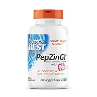 Doctor's BEST Digestive Enzymes Non-GMO 90 Veggie Caps & PepZin GI Zinc-L-Carnosine Complex 120 Veggie Caps