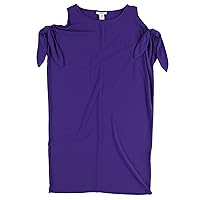 Womens Tie Detail Shift Dress, Purple, XX-Small