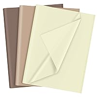 PLULON 60 Sheets Brown Tissue Paper Bulks, Gift Wrap Tissue Paper Sheets for Packaging Birthday Gift Wrapping Paper Birthday Wedding Construction Party Decorations