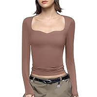 Winter Pop Long Sleeve Shirts Women Golf Short Breathable Solid Color Female Skinny Round Neck