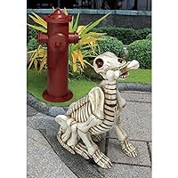 Design Toscano QM14021 Fetch The Skeleton Dog Statue, Faux Bone Finish