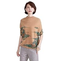 Women's Wool Printed Loose Knitted Batwing Sleeve Mock Neck Warm Pullover Sweater Dresses Tops 004