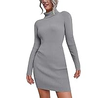 SNKSDGM Women Deep V Neck Puff Long Sleeve Casual Party Cutout Ruffle Hem Sexy Cable Knit Chunky Mini Sweater Dress