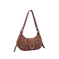 Y2K Purse, PU Leather Underarm Hobo Bag, Small Handbags for Women Trendy, Designer Womens Shoulder Bags