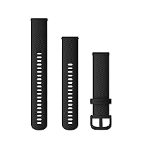 Garmin Quick Release 20 Watch Band, Black Silicone and Hardware, (010-13021-03)