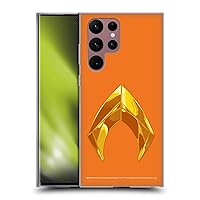 Head Case Designs Officially Licensed Aquaman Movie Gold Logo Soft Gel Case Compatible with Samsung Galaxy S22 Ultra 5G
