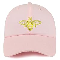 Trendy Apparel Shop Youth Bee Embroidered Unstructured Cotton Baseball Cap