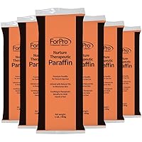 ForPro Nurture Paraffin Wax Refill, Peach Vanilla, Six 1-Pound Paraffin Blocks, Non-Greasy, Moisturizing for Soft & Healthy Skin, 6 Lbs