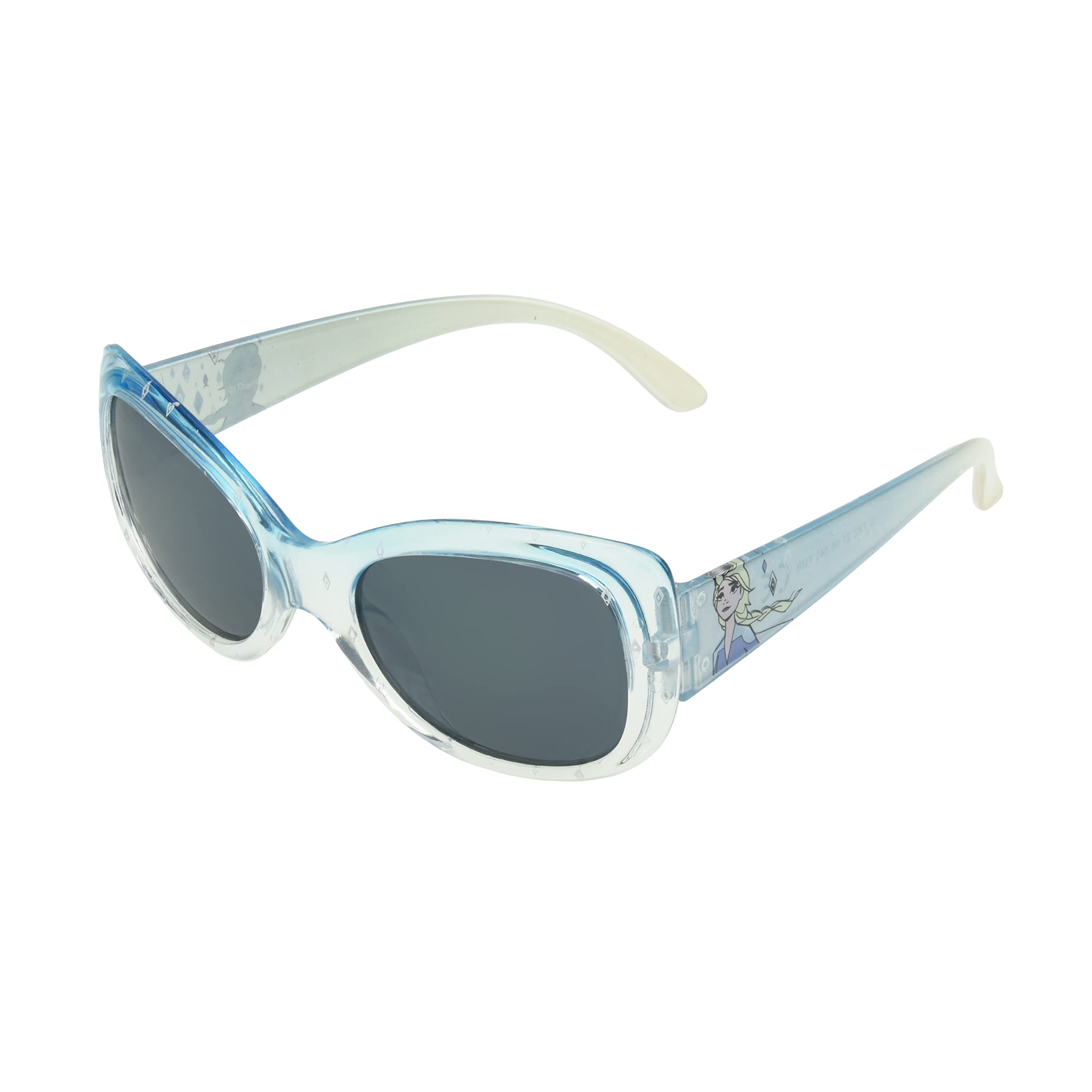 Disney Girls Frozen Elsa Kids 1 Oval Sunglasses, Crystal Blue/Clear, 49