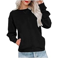 Anjikang Oversized Sweatshirt for Women Fall Casual Teen Girl Trendy Y2K Crewneck Sweatshirts Baggy Long Sleeve Pullover Tops