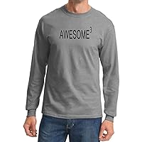 Mens Awesome Cubed Funny Math Long Sleeve Shirt