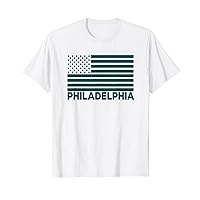 Cool USA Flag Philadelphia Green Philadelphia American Flag T-Shirt