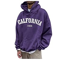 Mens Autumn and Winter Fashion Casual Loose Plus Size Hooded Pullover Sweater Coat Hoodies Sweatshirts Tunic Tops