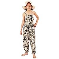 Girls Jumpsuit Kids Floral Leopard Aztec Tribal Print Trendy Playsuit All in One