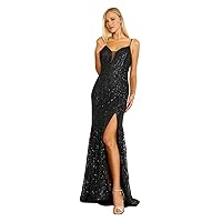 Long Black Prom Dresses Plus Size Party Dress Formal Gown with Sequin