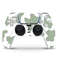 PS5 Controller Skin by ZOOMHITSKINS, 3M Vinyl for Durable & Fit, Cute Cow Skin Green Olive Pastel Milky Lovely, Easy to Use, Bubble-Free, Compatible with PS5 Controllers, Precisely Cut