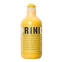 Krink K-60 Yellow Paint Marker - Vibrant and Opaque Fine Art Graffiti Markers for Canvas Metal Glass Paper and More - Alcohol-Based Permanent Graffiti Mop Krink Paint Marker for Lasting Tags