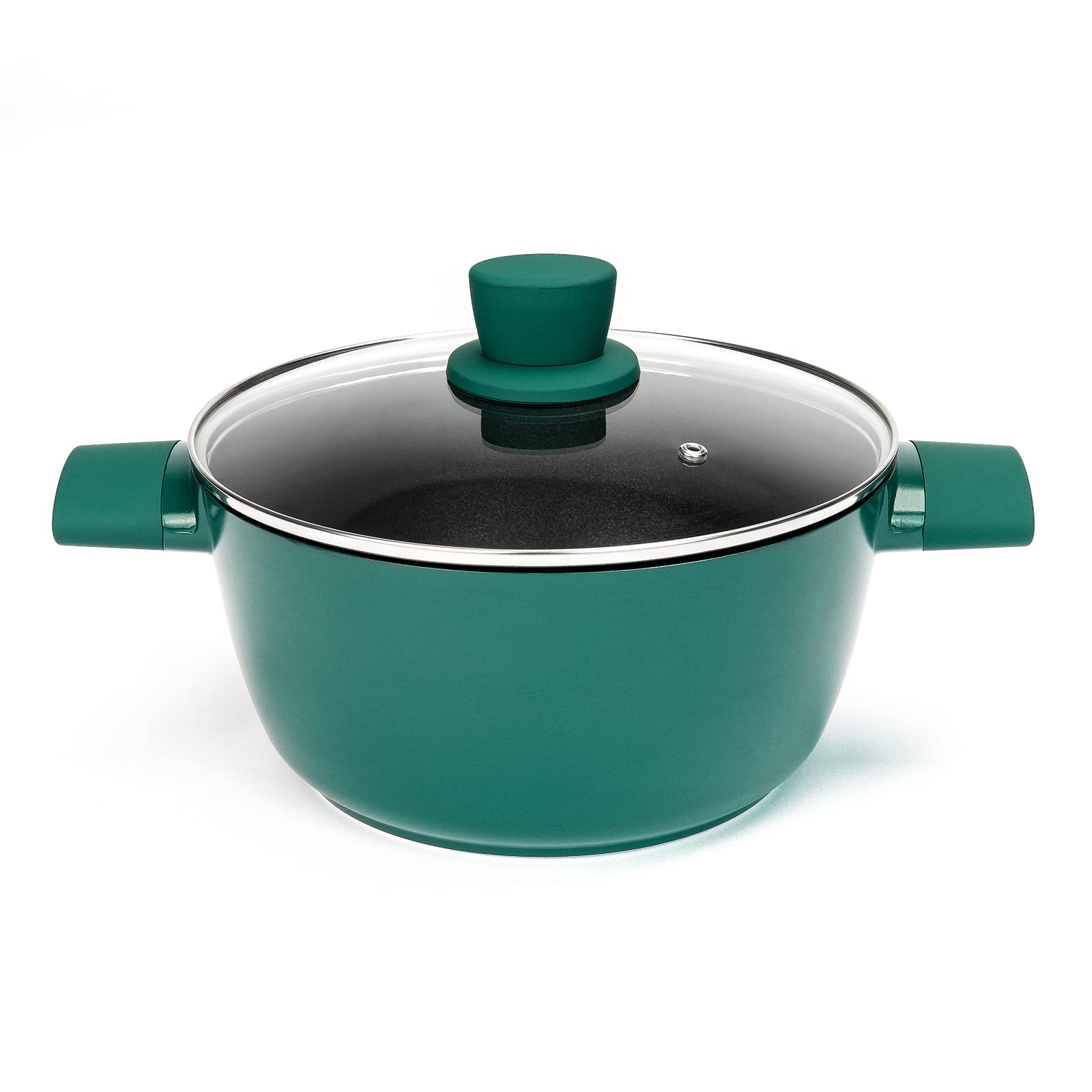 Sakuchi Nonstick Stock Pot Induction Cooking Soup Pot with Lid 6.5 QT, Green