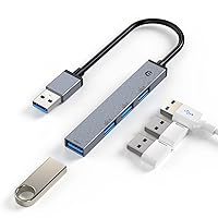 USB Hub, 4 Port USB Hub with 3 x USB 2.0 Ports and USB 3.0 Port, Super Fast Ultra Thin Mini USB Adapter Compatible with PC,Laptop, Keyboard, Windows, Linux System