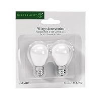 Department 56 Accessories for Villages Replacement 3-Volt Light Bulb, White, 2 Count (Pack of 1)