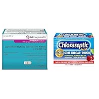 Anti-Diarrheal & Anti-Gas 24 Caplets and Chloraseptic Total 15 Count Sugar-Free Wild Cherry Sore Throat Lozenges