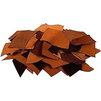 TUZECH Leather Scrap - Large Pieces of Full Grain Leather Cowhide Remnants Bag - Design & Make Crafts - Mixed Colors (20 Lbs)