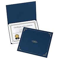 Oxford Certificate Holders, Dark Blue Diploma Holders, Letter Size, 25 per Pack (299235)