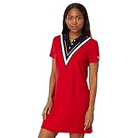 Tommy Hilfiger Women's Chevron Colorblock Polo Dress