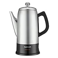 PRC-12 Classic 12-Cup Stainless-Steel Percolator, Black/Stainless