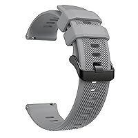 Wrist Straps for Polar Vantage M/M2 Smart Watch Band for Polar Grit X Pro Watchband Silicone 18 20 22mm Bracelet (Color : Silver Yellow, Size : 22mm)