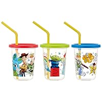 Skater SIH2ST-A Disney Toy Story 21 Tumbler with Straw, 8.1 fl oz (230 ml), 3 Pieces, Made in Japan