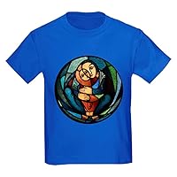 Kids Dark T-Shirt Stained Glass Mother and Child