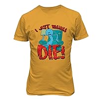 New Graphic Tee Rick Morty Shirt Meeseeks I Just Want to Die Graphic Men's T-Shirt