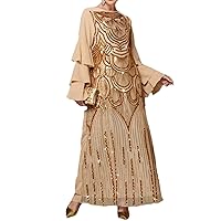 Eid Muslim Dress for Women Ramadan 3 Layers Butterfly Sleeve Long Abayas Robe Moroccan Caftan
