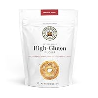 High Gluten Flour, Contains Wheat Flour (wheat flour, malted barley flour) High Protein, 3 lb, White, 48 Ounces