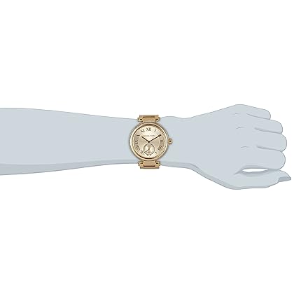 Michael Kors MK5867 Women's Skylar Champagne Dial Gold-Tone Stainless Steel Bracelet Watch