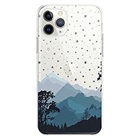 TPU Case Compatible with iPhone 15 14 13 12 11 Pro Max Plus Mini Xs Xr X 8+ 7 6 5 SE Inspire Blue Mountains Pattern Flexible Silicone Slim fit Clear Forest Design Cute Cute Print Lovely Nature