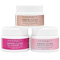 Farmacy Tea Harvest Green Clean Trio - Skincare Gift Set - Includes 3 Limited Edition Flavors of the Green Clean Cleansing Balm