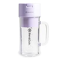Personal Portable Blender for Smoothies & Shakes, Leakproof & Stylish Design Rechargeable Portable Smoothie Blender On The Go, Mason Jar Blender with 10-Blade Blending System 14oz, Purple
