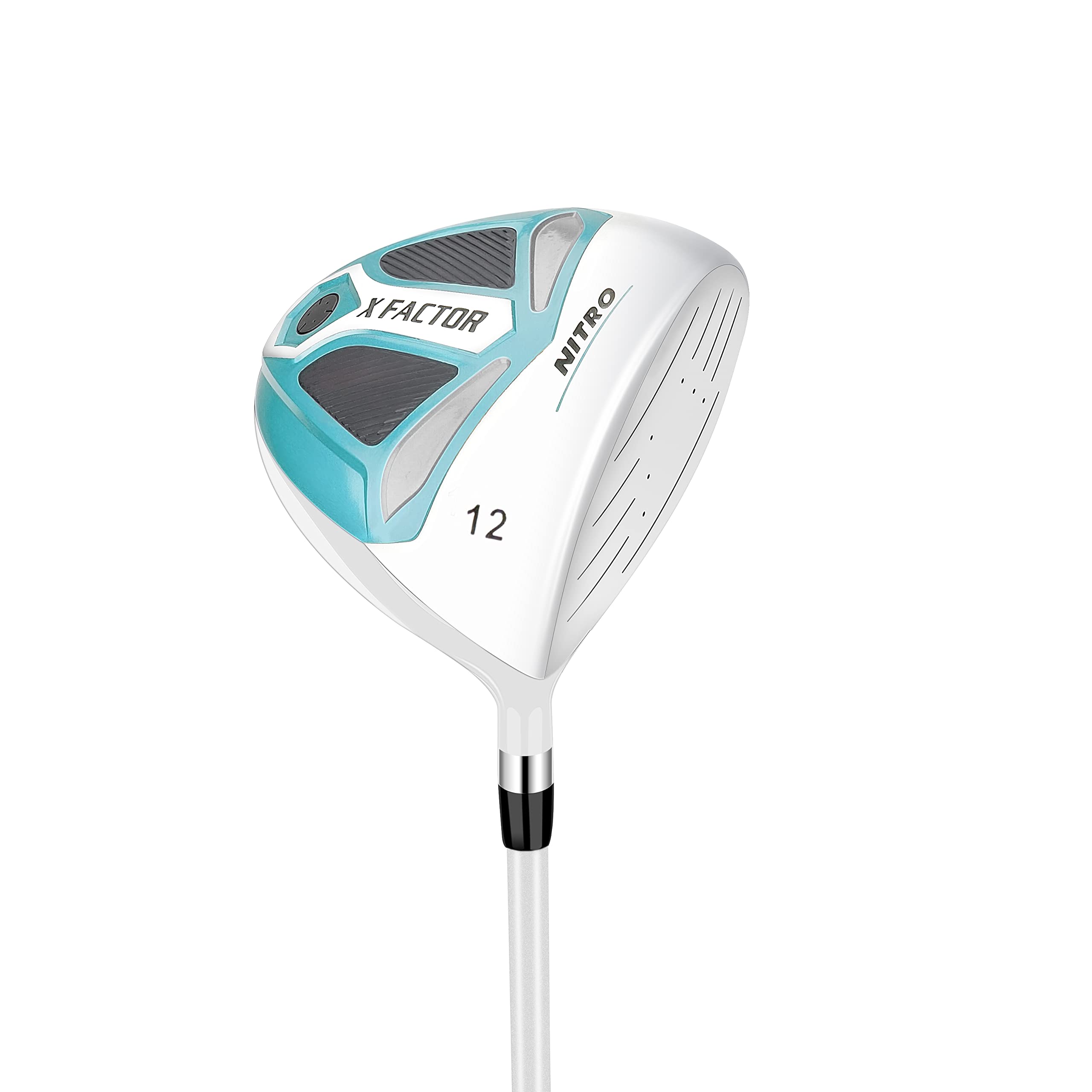 Nitro X Factor 13 Piece Golf Set All Graphite Ladies, Left Handed,Teal/Silver