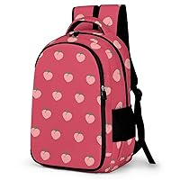 Fruit Patterns Peaches Laptop Backpack Double Layers Travel Backpack Durable Daypack for Men Women