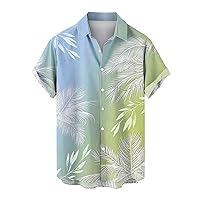 Hawaiian Shirt for Men Funny 2024 Summer Beach Tropical Button Down Short Sleeve Shirts Casual Novelty Vacation Tunic Tops
