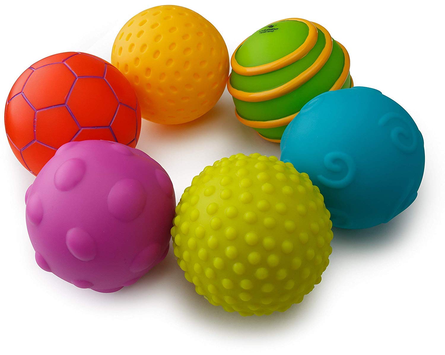 Playkidz Sensory Balls for Baby, Soft & Textured Balls for Babies & Toddlers, Super Durable 6 Pack, Stress Relief Toy for Kids & Sensory Balls for Toddlers
