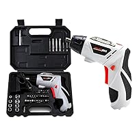 45-in-1 Cordless Drill, Calar Multi Function Rechargeable Electric Drill with LED Light, Electric Repair Tool Sets EU Plug 4.8 V Electric Screwdriver Kit
