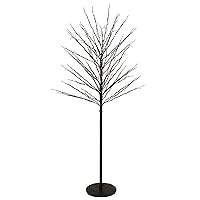 5' Black LED Lighted Christmas Twig Tree - Warm White Lights