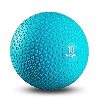 Yes4All Upgraded Fitness Slam Medicine Ball Triangle 10lbs for Exercise, Strength, Power Workout | Workout Ball | Weighted Ball | Exercise Ball | Trendy Teal