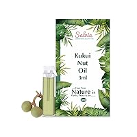 Kukui Nut (Aleurites Moluccanus) |100% Pure & Natural Undiluted Carrier Oil Organic Standard/Cold Pressed Oil For Glowing Skin, Healthy Hair, Nourished Face Moisturized - 3ml